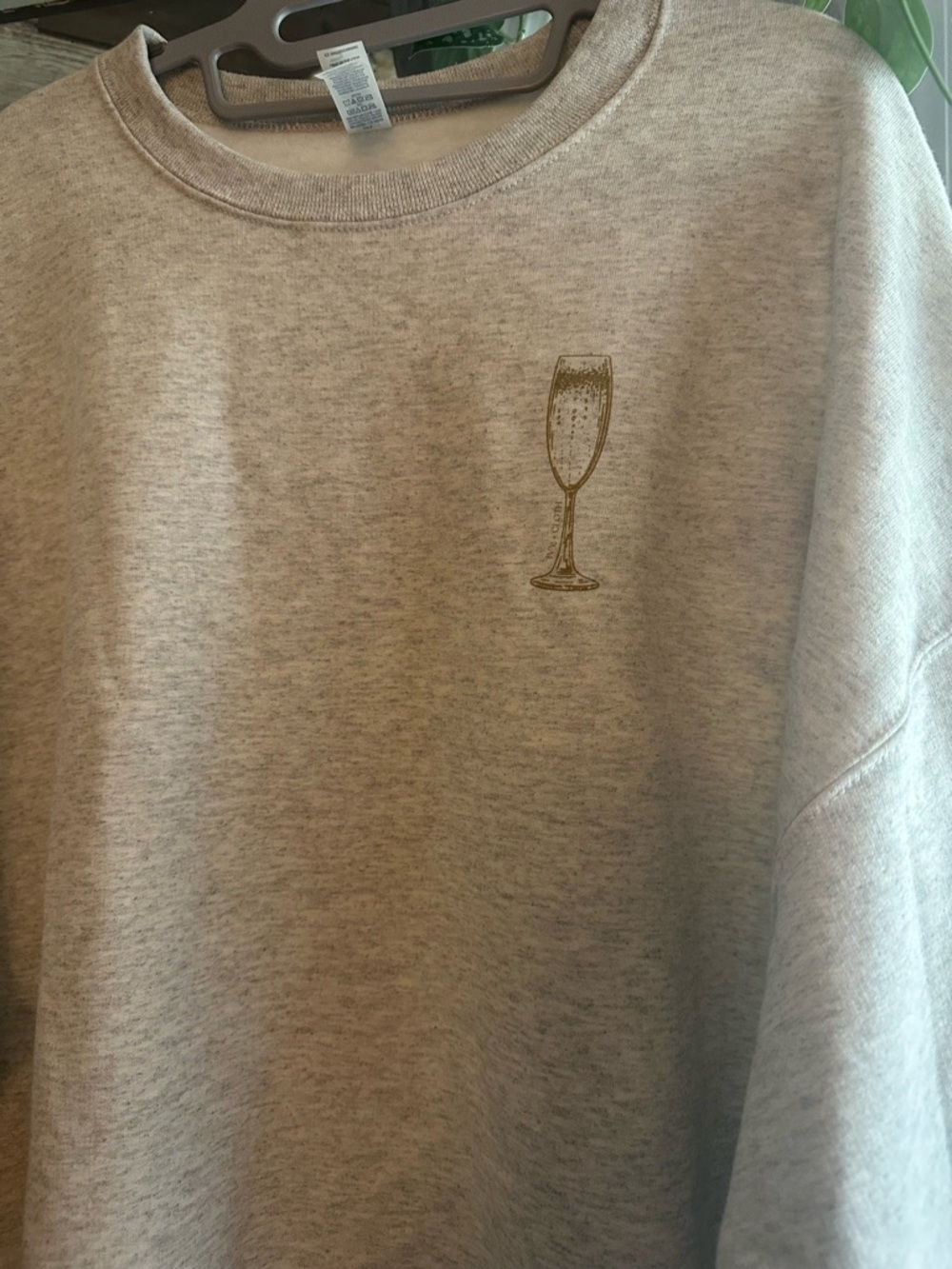 Jerzees | Adorable Heathered Gray Champagne Sweatshirt - Picture 2 of 6